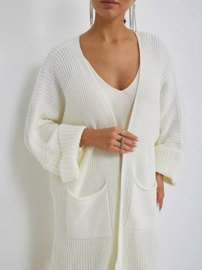 Damen modischer Strickcardigan mit lässigem Schnitt und praktischen Taschen Heidi-Mode