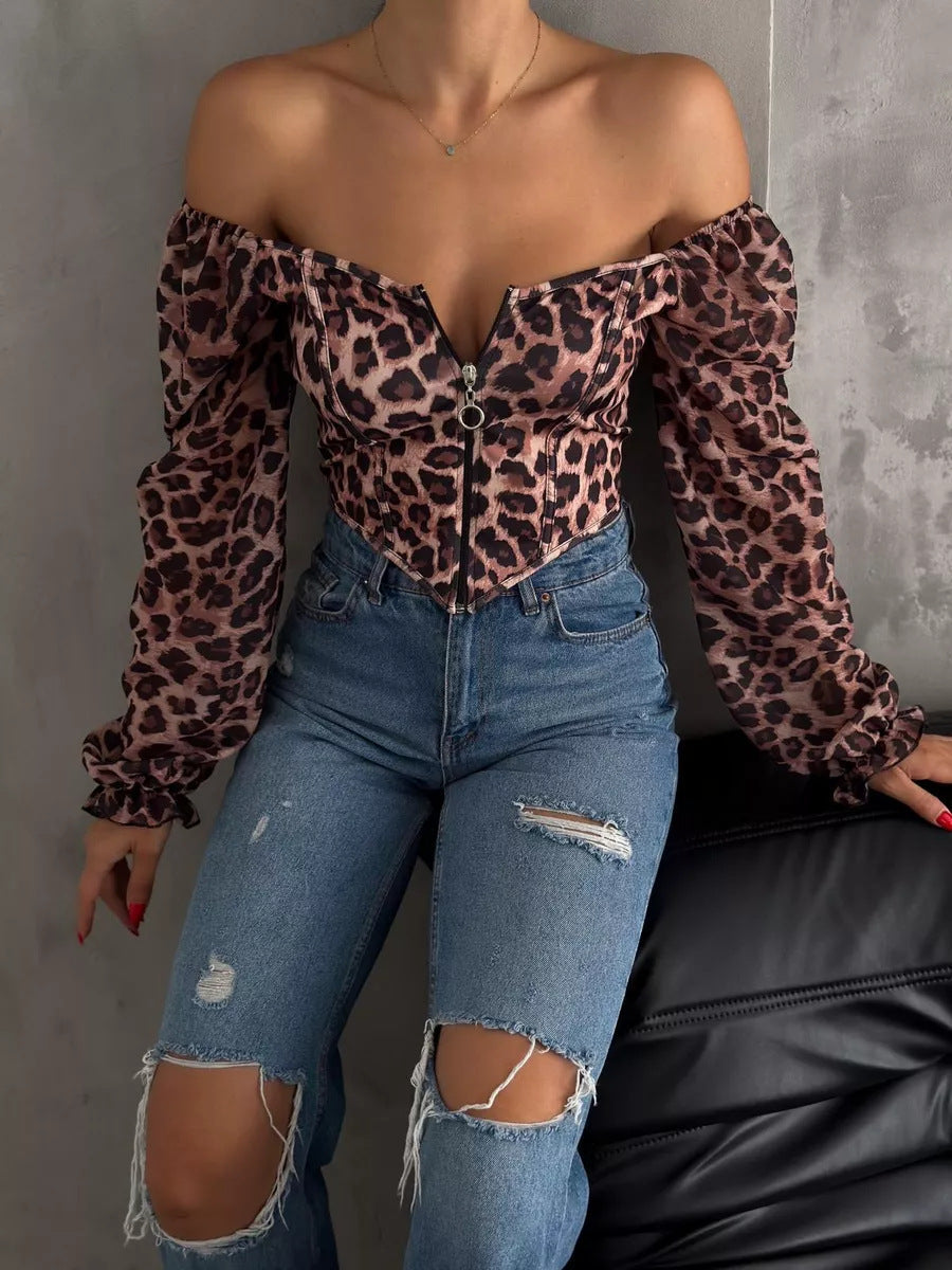 Damen Bluse mit Puffärmeln aus chiffonähnlichem Stoff und quadratischem Ausschnitt Heidi-Mode