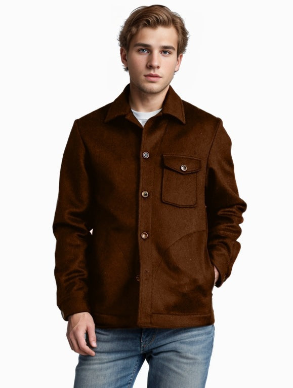 Herren elegante Wolljacke mit praktischen Taschen Aliams