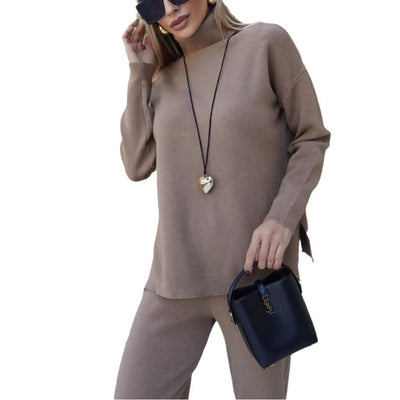 Damen eleganter Rollkragenpullover aus hochwertiger Kaschmirmischung Heidi-Mode