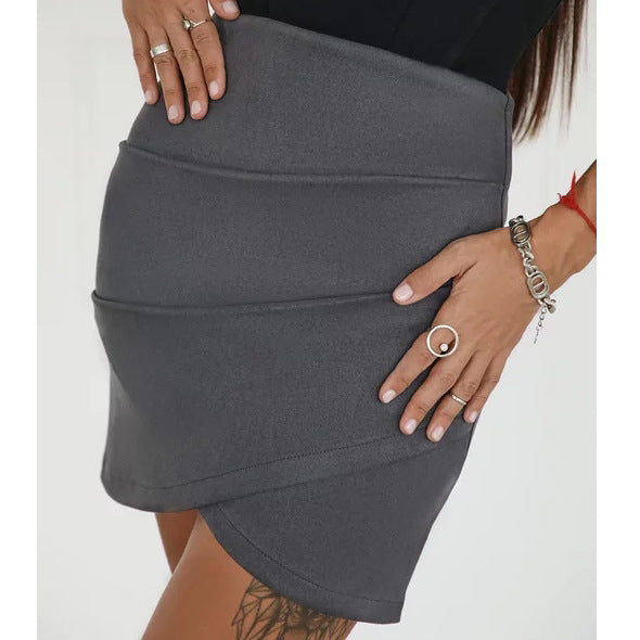 Damen Wickelrock mit tailliertem Schnitt und raffinierten Faltendetails Heidi-Mode