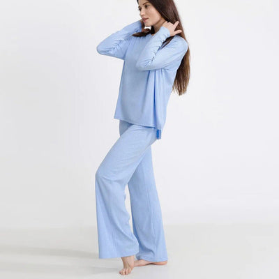 Damen lässiges Strick-Set mit Zopfstruktur und weitem Schnitt Heidi-Mode