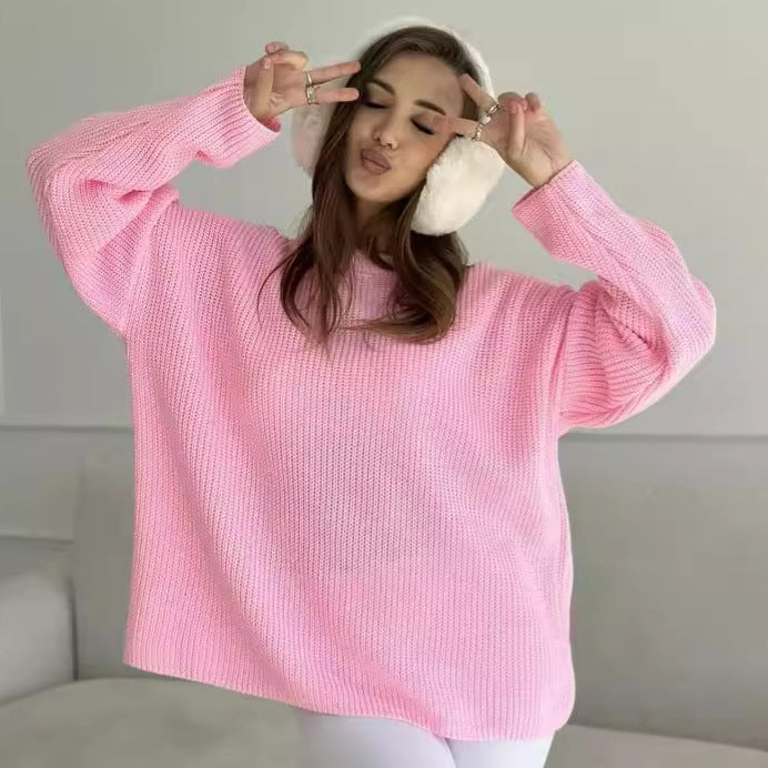 Damen lässiger Pullover im Strukturstrickdesign Heidi-Mode