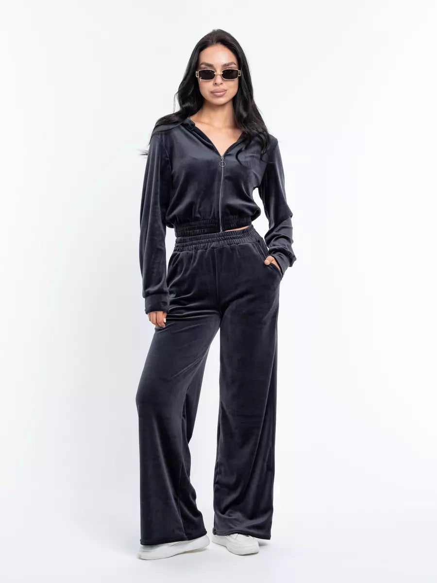 Damen Kurzarm Freizeitjacke mit hohem Kragen und Reißverschluss Heidi-Mode