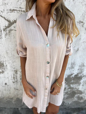 Damen Hemdblusenkleid Heidi-Mode