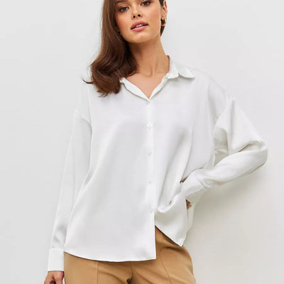 Damen Elegantes Blusenoberteil aus hochwertigem Satin Heidi-Mode