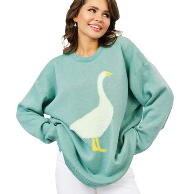 Damen Pullover mit einzigartigem Motiv Heidi-Mode
