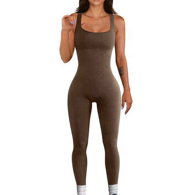 Damen Hochwertiger Strick-Jumpsuit mit figurschmeichelndem Schnitt Heidi-Mode