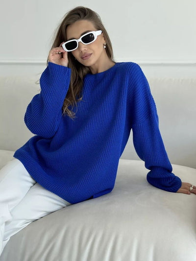 Damen lässiger Pullover im Strukturstrickdesign Heidi-Mode