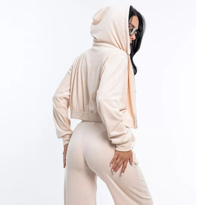 Damen Kurzarm Freizeitjacke mit hohem Kragen und Reißverschluss Heidi-Mode