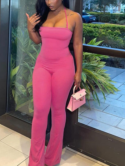 Damen eleganter Jumpsuit mit trägerlosem und figurbetontem Design Heidi-Mode