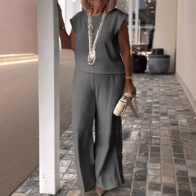 Damen Jumpsuit mit weitem Bein und modernen Silhouetten Heidi-Mode