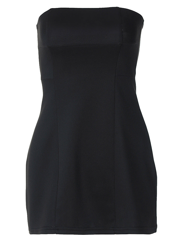 Damen figurbetontes Minikleid mit schulterfreiem Design und eleganter Silhouette Heidi-Mode