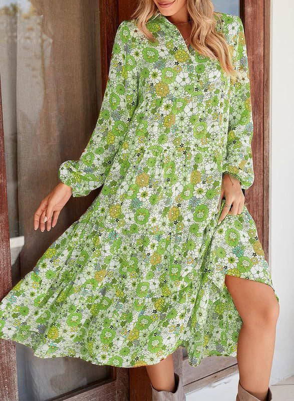 Damen Maxikleid mit floralen Mustern und ärmellosem Design Heidi-Mode