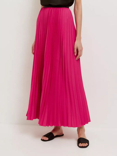 Damen Plissierter Maxirock mit elegantem Bund und fließendem Fall Heidi-Mode