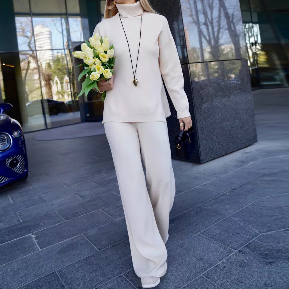 Damen eleganter Rollkragenpullover aus hochwertiger Kaschmirmischung Heidi-Mode