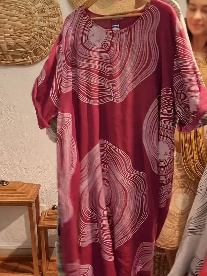 Damen Tunika-Kleid mit einzigartigem Muster und weitem Schnitt Heidi-Mode