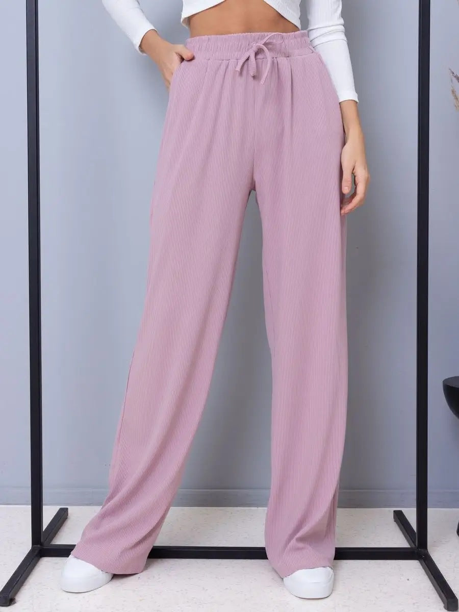 Damen lässige Komforthose mit elastischem Bund und praktischen Taschen Heidi-Mode