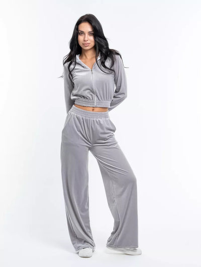 Damen Kurzarm Freizeitjacke mit hohem Kragen und Reißverschluss Heidi-Mode