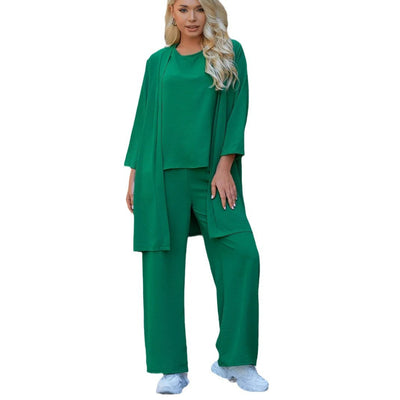 Damen legerer Jumpsuit mit offenem Ärmel und elastischem Taillengürtel Heidi-Mode