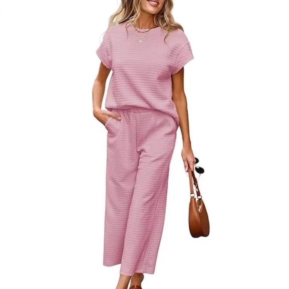 Damen Kombi-Outfit aus hochwertigem Stoff mit integriertem Gummibund und modischen Weiten Heidi-Mode