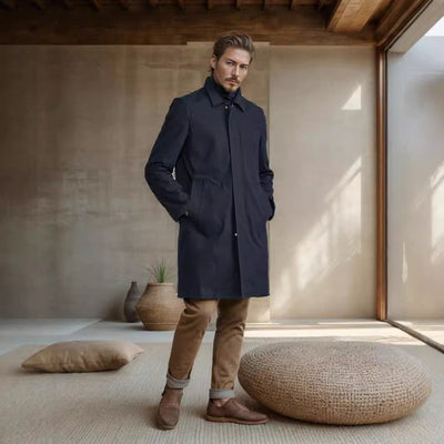 Herren eleganter Übergangsmantel Aliams