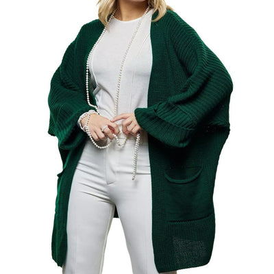 Damen modischer Strickcardigan mit lässigem Schnitt und praktischen Taschen Heidi-Mode