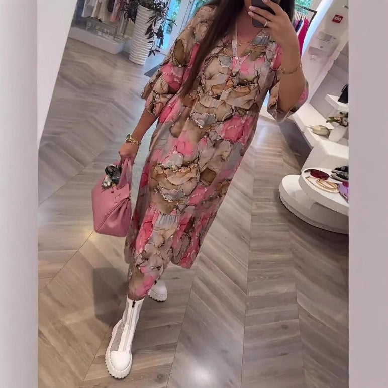 Damen Maxi-Kleid im Bohemian-Stil von Heidi-Mode