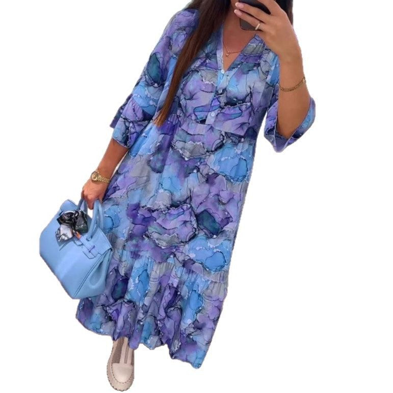 Damen Maxi-Kleid im Bohemian-Stil von Heidi-Mode