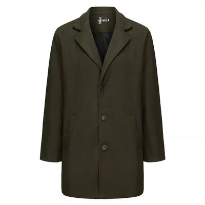 Herren eleganter Langmantel mit modernem Schnitt und hochwertigem Innenfutter Aliams