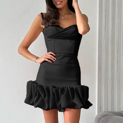 Damen Rüschenshirtkleid mit tailliertem Schnitt Heidi-Mode