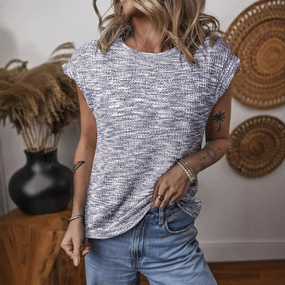 Damen Casual Shirt mit Rollkragen und leichtem Strukturstoff Heidi-Mode