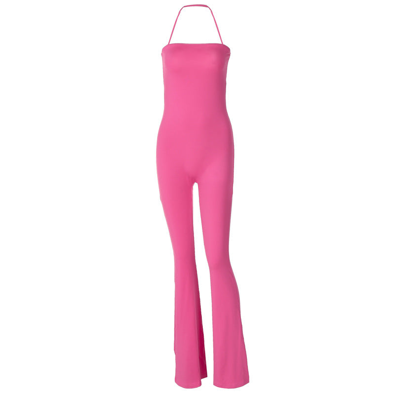 Damen eleganter Jumpsuit mit trägerlosem und figurbetontem Design Heidi-Mode