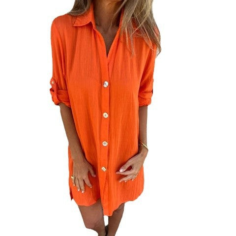 Damen Hemdblusenkleid Heidi-Mode