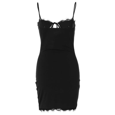 Damen sexy Negligé mit Spitzendetails und verstellbaren Trägern Heidi-Mode