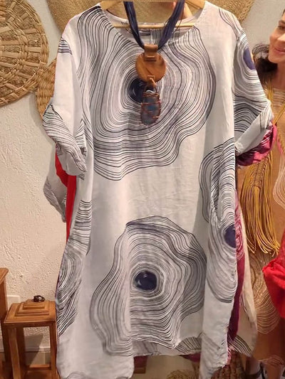 Damen Tunika-Kleid mit einzigartigem Muster und weitem Schnitt Heidi-Mode