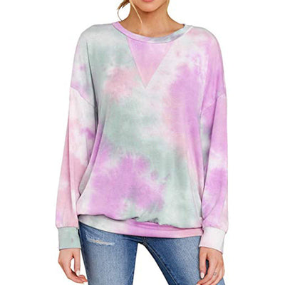 Damen Lässiger Sweatshirt mit hypnotisierendem Farbverlauf Heidi-Mode