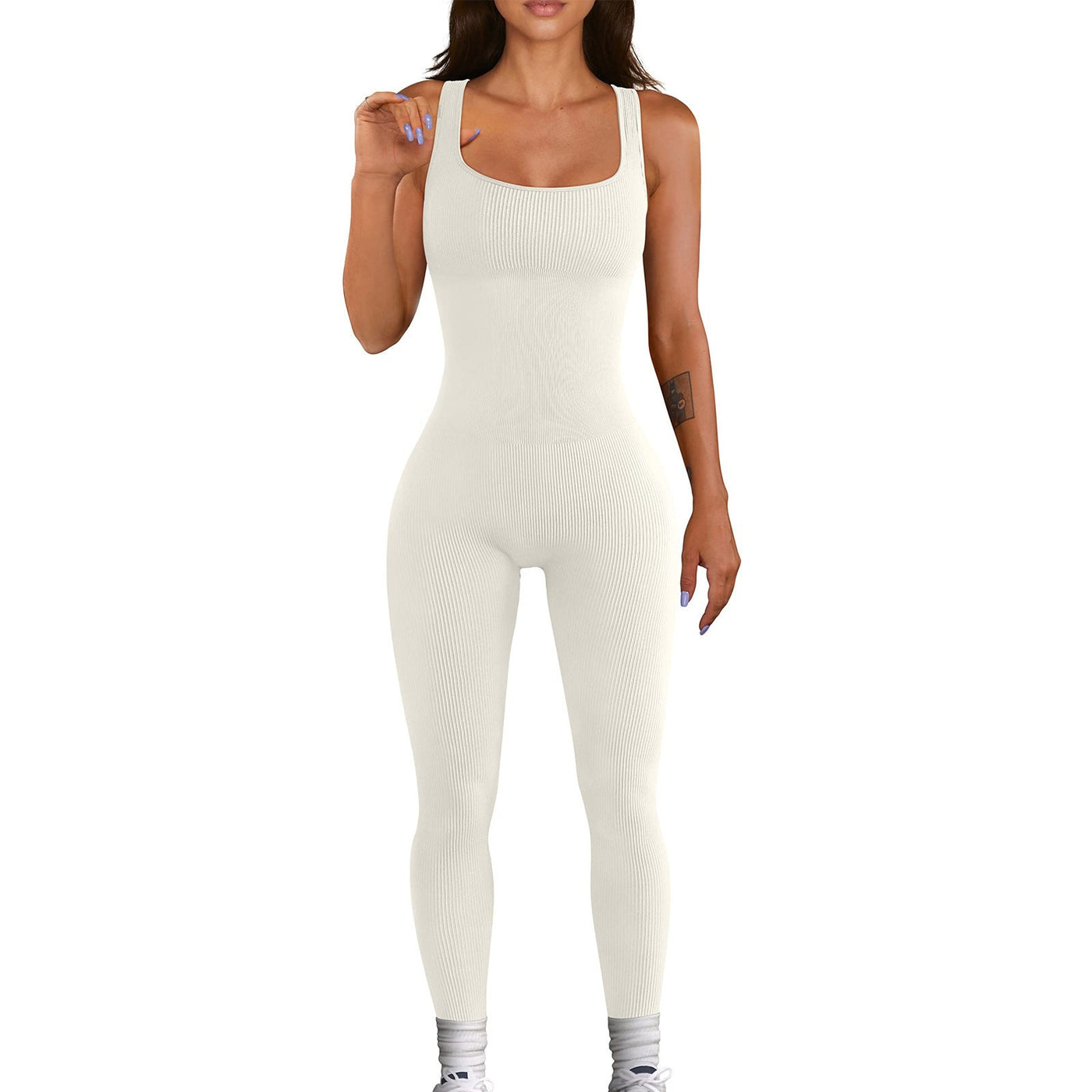 Damen Hochwertiger Strick-Jumpsuit mit figurschmeichelndem Schnitt Heidi-Mode