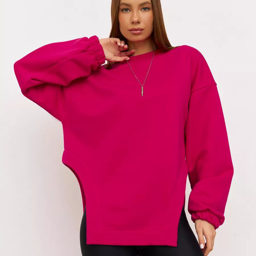 Damen Oversized Sweatshirt mit einzigartiger Schulterpartie und lässigem Schnitt Heidi-Mode
