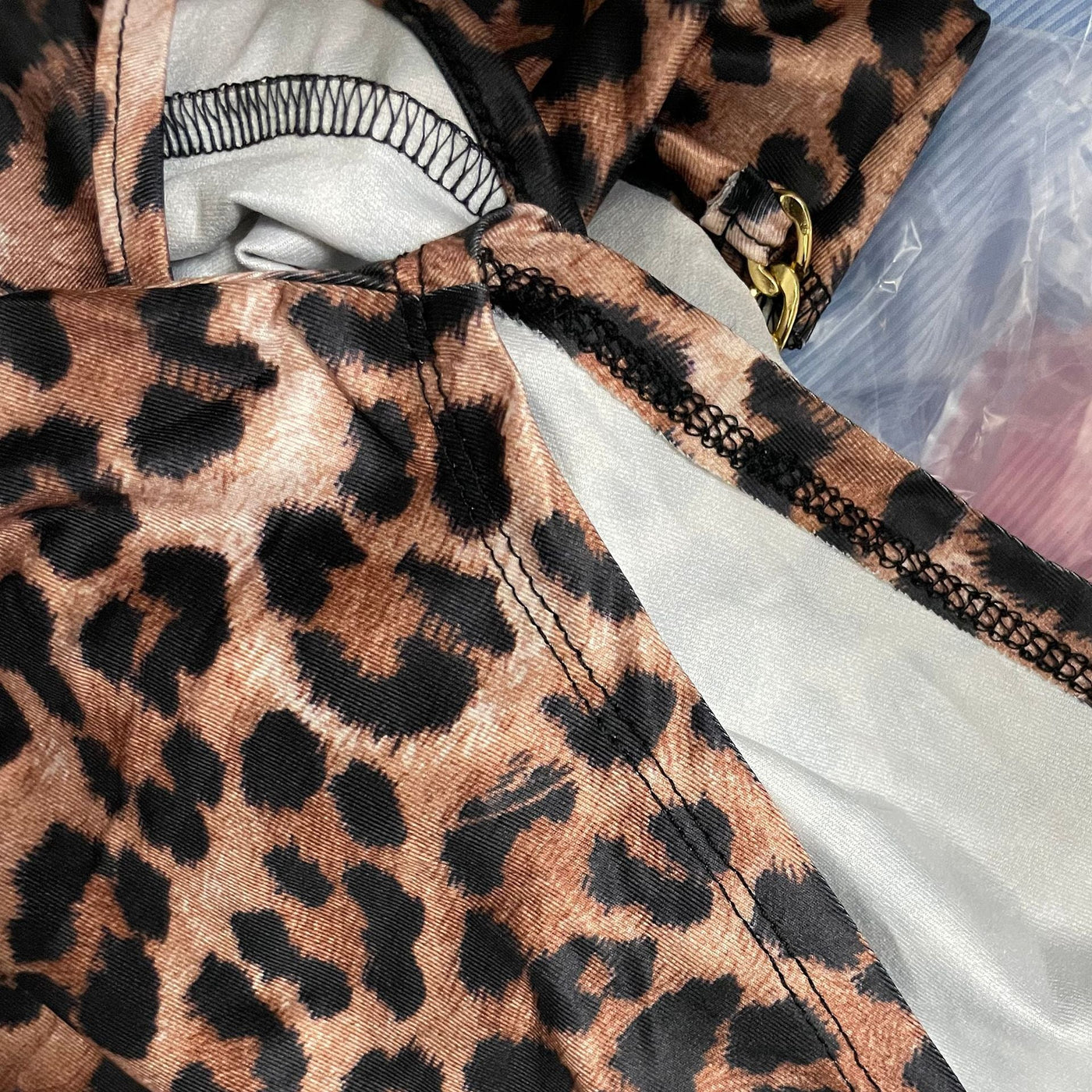 Damen Maxikleid mit raffinierten Ketten-Trägern und tiefem Schlitz Heidi-Mode