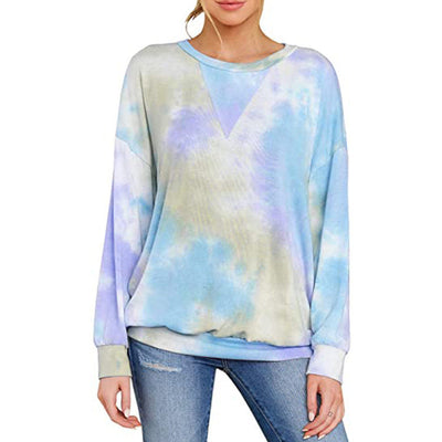 Damen Lässiger Sweatshirt mit hypnotisierendem Farbverlauf Heidi-Mode