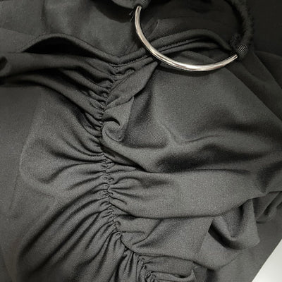 Damen Maxi-Dress mit asymmetrischem Ausschnitt und raffinierten Drapage-Details Heidi-Mode