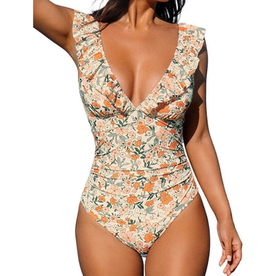 Damen Badeanzug mit Rüsche Heidi-Mode