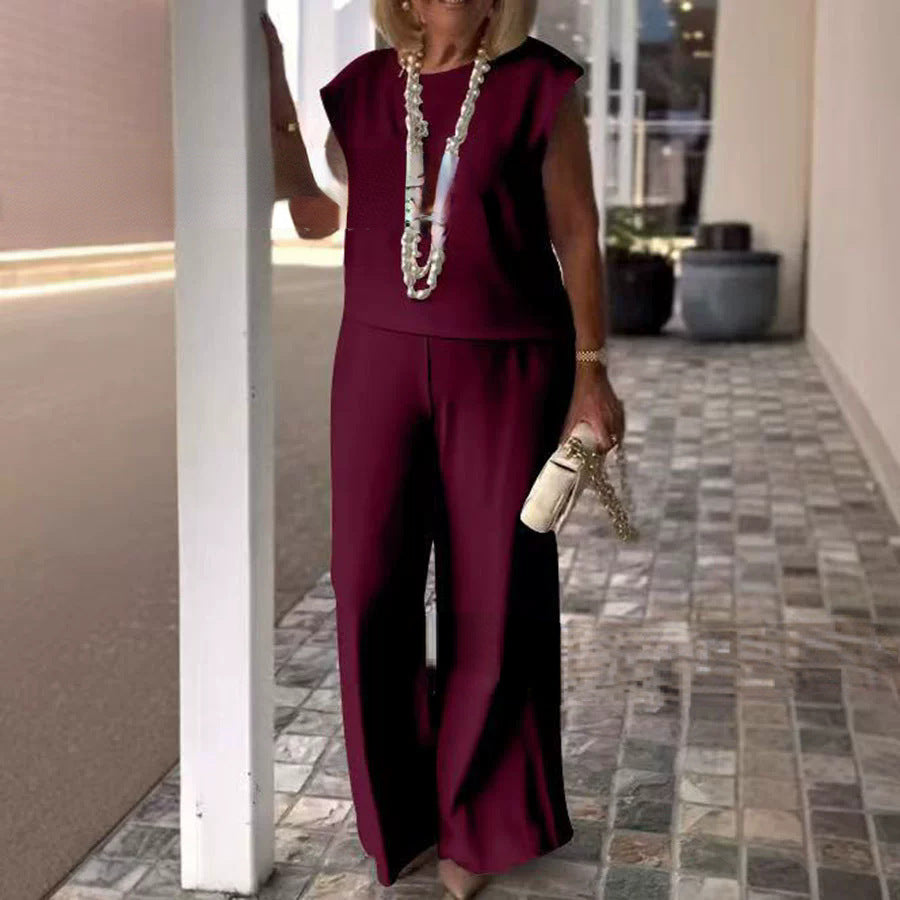 Damen Jumpsuit mit weitem Bein und modernen Silhouetten Heidi-Mode