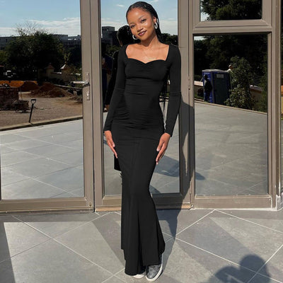 Damen elegantes Kleid mit gerafftem Design und schmalem Schnitt Heidi-Mode