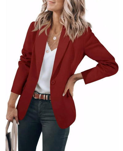 Damen lässiger Blazer mit elegantem Schnitt und praktischen Taschen Heidi-Mode