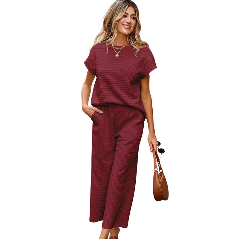 Damen Kombi-Outfit aus hochwertigem Stoff mit integriertem Gummibund und modischen Weiten Heidi-Mode