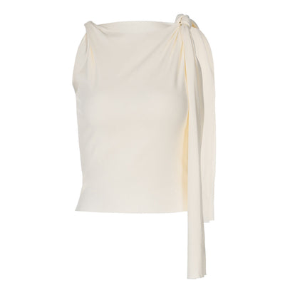 Damen elegantes Top mit asymmetrischem Design und raffinierten Ärmelakzenten Heidi-Mode