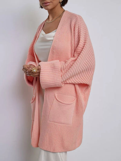 Damen modischer Strickcardigan mit lässigem Schnitt und praktischen Taschen Heidi-Mode