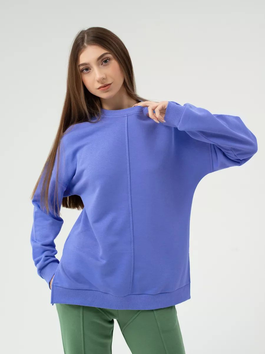 Damenoversized Pullover mit seitlichen Schlitzen und lässigem Schnitt Heidi-Mode